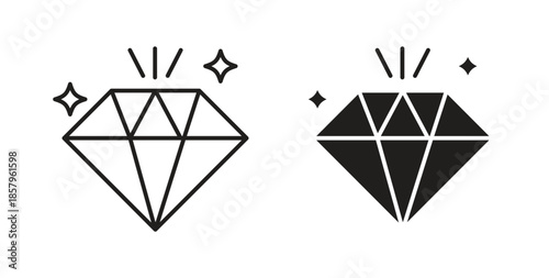 Diamond icons. EPS 10. Graphic icon vector designs