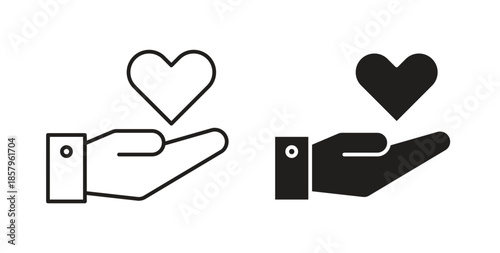 Donate icons. EPS 10. Graphic icon vector designs