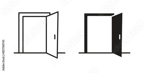 Door icons. EPS 10. Graphic icon vector designs