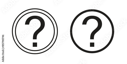 Doubts button icons. EPS 10. Graphic icon vector designs