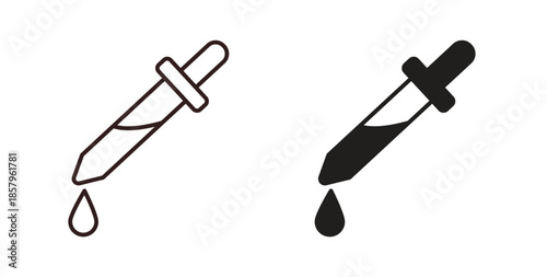 Dropper icons. EPS 10. Graphic icon vector designs