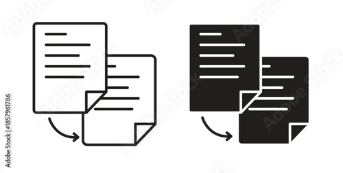 Duplicate icons. EPS 10. Graphic icon vector designs