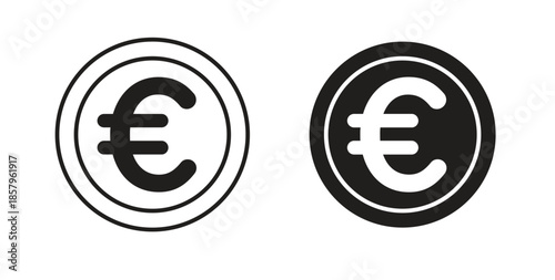 Euro icons. EPS 10. Graphic icon vector designs