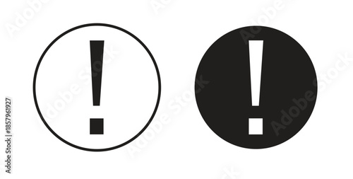 Exclamation button icons. EPS 10. Graphic icon vector designs
