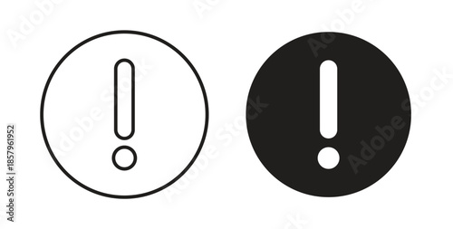 Exclamation icons. EPS 10. Graphic icon vector designs