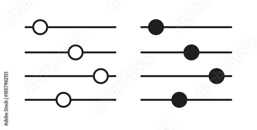 Filter Control icons. EPS 10. Graphic icon vector designs