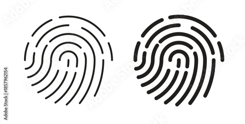 Fingerprint icons. EPS 10. Graphic icon vector designs