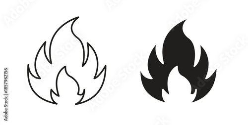 Fire icons. EPS 10. Graphic icon vector designs