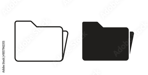 Folder icons. EPS 10. Graphic icon vector designs