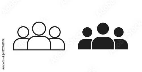 Group icons. EPS 10. Graphic icon vector designs
