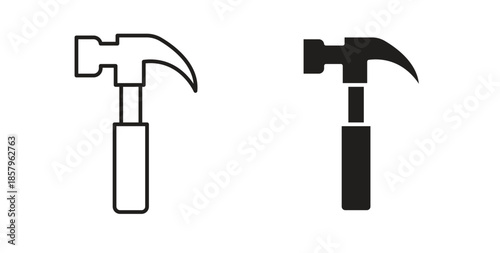 Hammer icons. EPS 10. Graphic icon vector designs