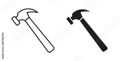 Hammer icons. EPS 10. Graphic icon vector designs