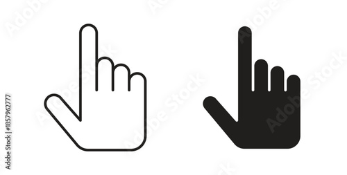 Hand pointer icons. EPS 10. Graphic icon vector designs