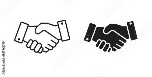 Handshake icons. EPS 10. Graphic icon vector designs
