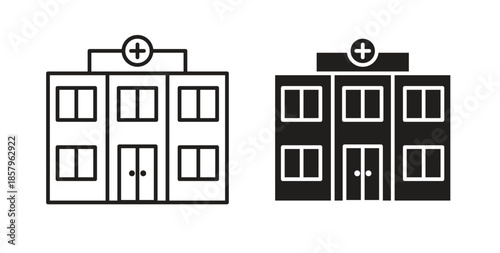 Hospital icons. EPS 10. Graphic icon vector designs