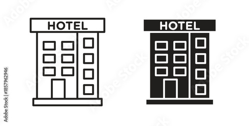 hotel icons. EPS 10. Graphic icon vector designs