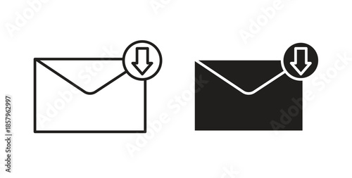 Inbox icons. EPS 10. Graphic icon vector designs