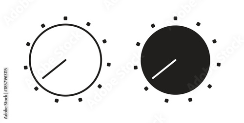 Knob icons. EPS 10. Graphic icon vector designs