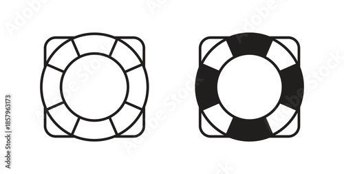 Life buoy icons. EPS 10. Graphic icon vector designs