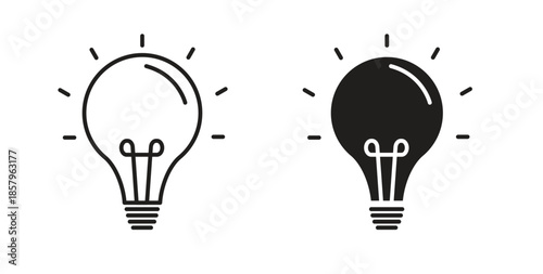 Light bulb icons. EPS 10. Graphic icon vector designs