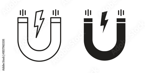 Magnet icons. EPS 10. Graphic icon vector designs