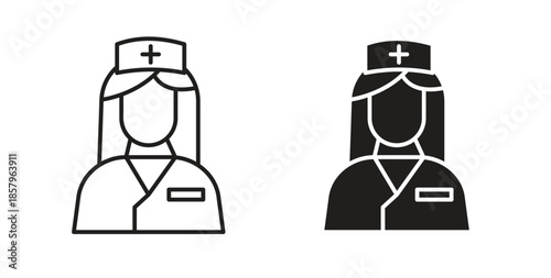Nurse icons. EPS 10. Graphic icon vector designs