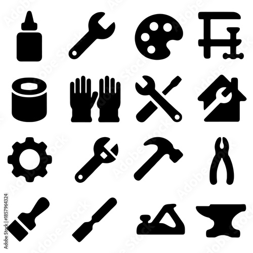 Essential Tools Collection: A curated collection of essential tools, meticulously arranged against a clean backdrop, showcasing a range of items.