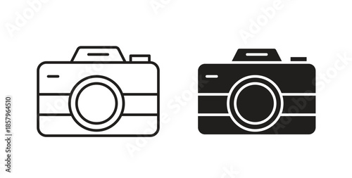 Photo Camera icons. EPS 10. Graphic icon vector designs