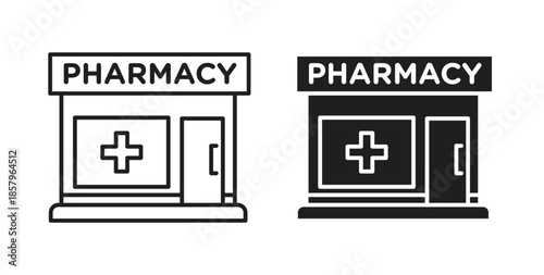 Pharmacy icons. EPS 10. Graphic icon vector designs