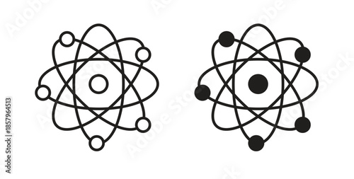 Physics icons. EPS 10. Graphic icon vector designs