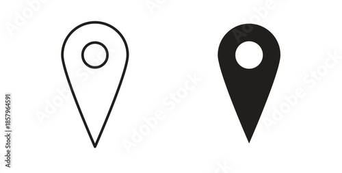 Pin icons. EPS 10. Graphic icon vector designs