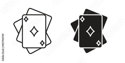 Playing cards icons. EPS 10. Graphic icon vector designs