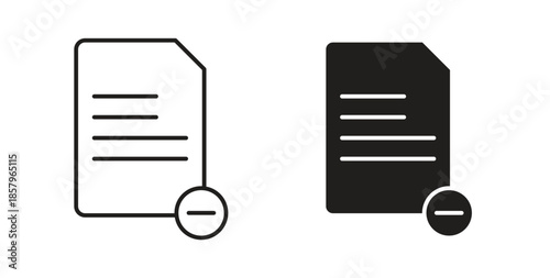 Remove document icons. EPS 10. Graphic icon vector designs