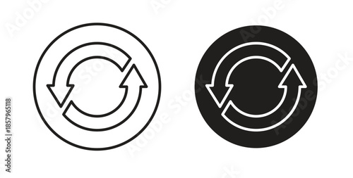 Repeat icons. EPS 10. Graphic icon vector designs