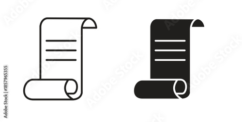 Scroll icons. EPS 10. Graphic icon vector designs