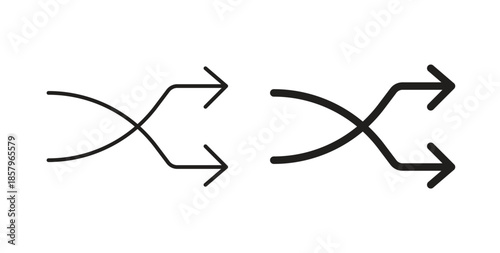 Shuffle icons. EPS 10. Graphic icon vector designs