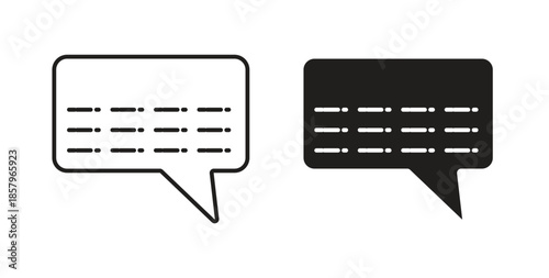 Subtitles icons. EPS 10. Graphic icon vector designs