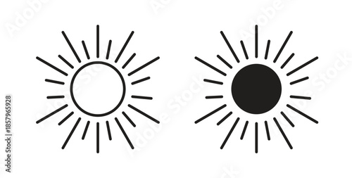 Sun icons. EPS 10. Graphic icon vector designs