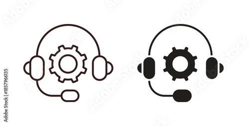 Technical support icons. EPS 10. Graphic icon vector designs