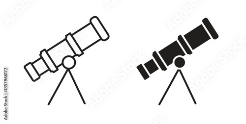 Telescope icons. EPS 10. Graphic icon vector designs
