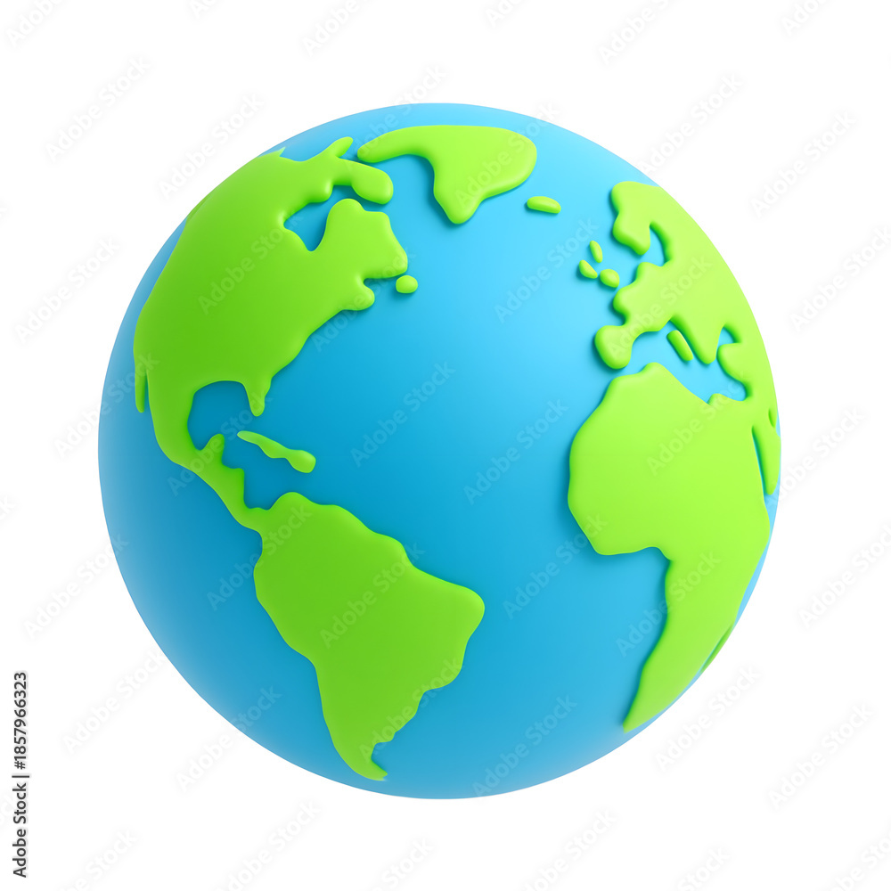 Fototapeta premium Earth Globe World 3D Illustration