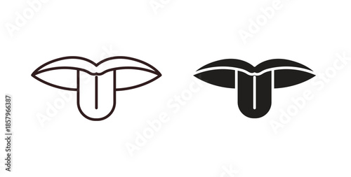 Tongue icons. EPS 10. Graphic icon vector designs