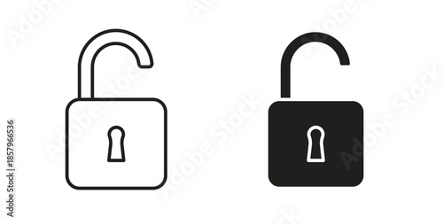 Unblocked icons. EPS 10. Graphic icon vector designs