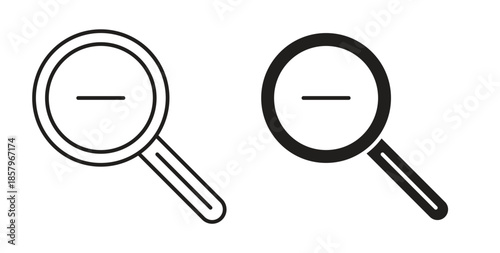 Zoom out icons. EPS 10. Graphic icon vector designs