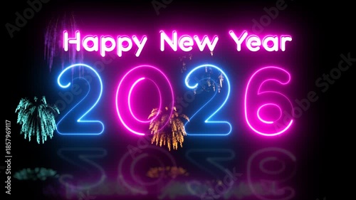 Celebrate New Year's Eve 2026 Blue Background.	