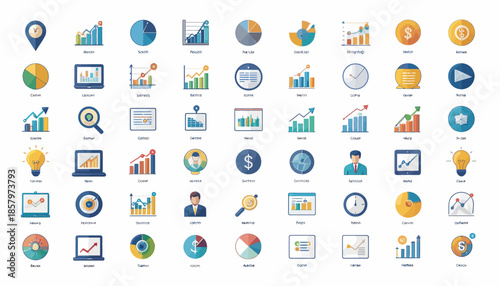 Collection of Business and Finance Icons.
