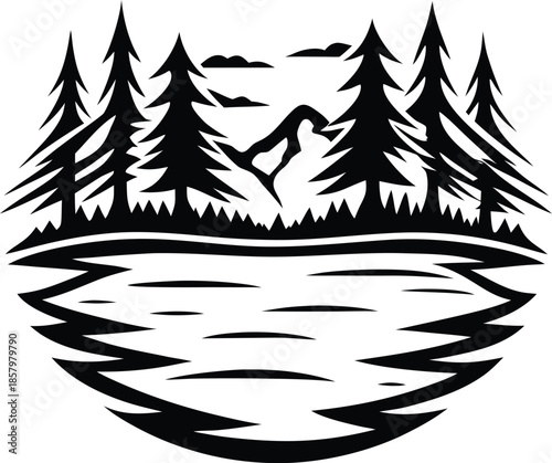 Lake Reflection Art Nature Landscape