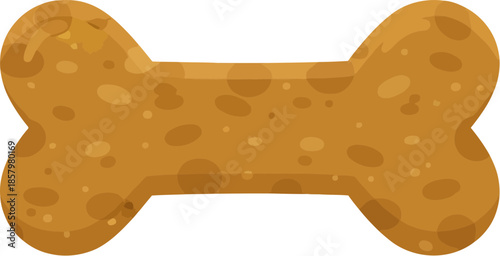Vector illustration of a classic bone-shaped dog biscuit treat.
