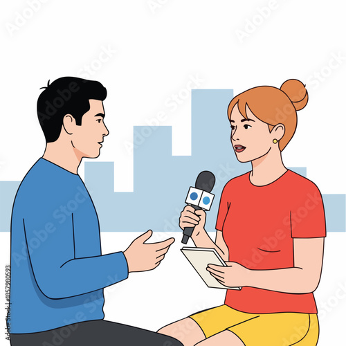 Flat Color Illustration of a Fresh Red Apple Slice Isolated