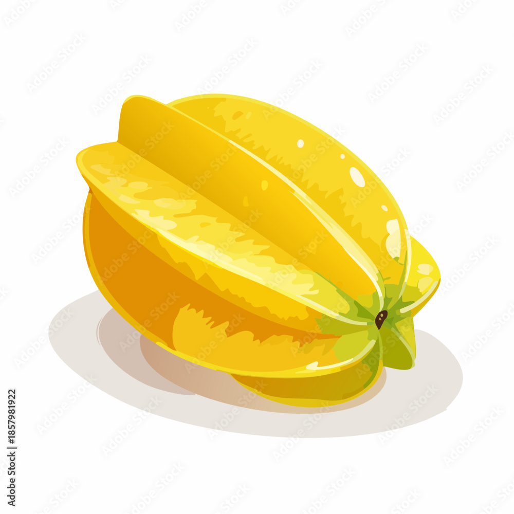 Fototapeta premium Yellow star fruit with transparent background